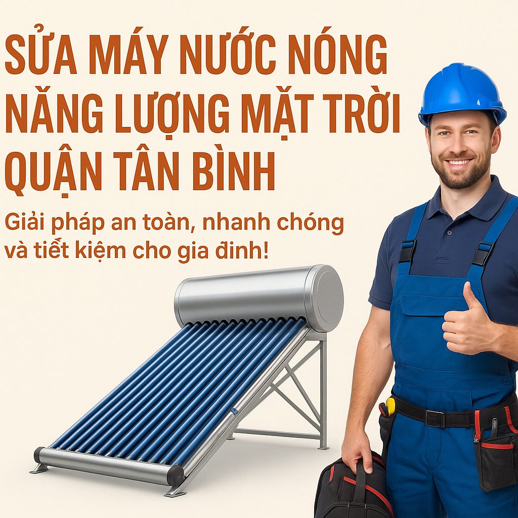 Dịch vụ sửa máy nước nóng năng lượng mặt trời Quận Tân Bình uy tín, nhanh chóng tận nơi