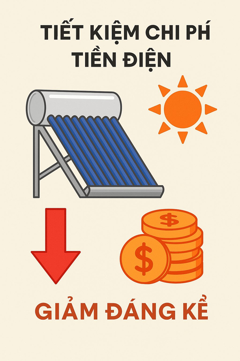 lợi ích của máy nước nóng năng lượng mặt trời – tiết kiệm chi phí tiền điện, giảm chi tiêu đáng kể